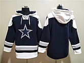 Cowboys Blank Navy Blue All Stitched Sweatshirt Hoodie